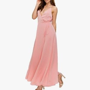 Sensemill Blush Wrap Maxi Dress Size S